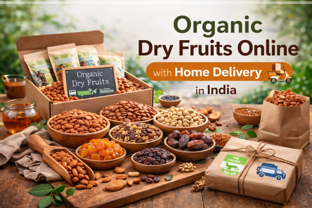 Shop organic dry fruits online with home delivery in India.